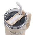 Be Still and Know That I Am God Large Stainless Steel Mug with Handle and Straw