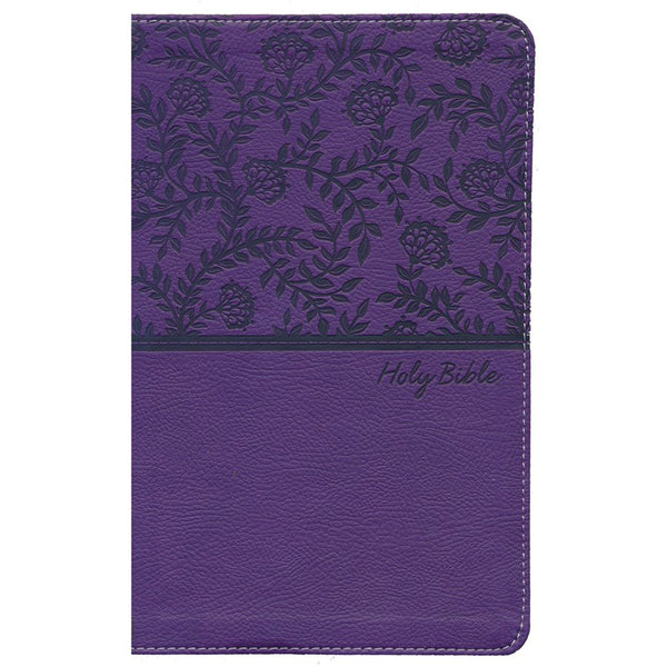 NKJV Purple Deluxe Gift Bible with ribbon marker and Gilded page edges (Faux Leather)