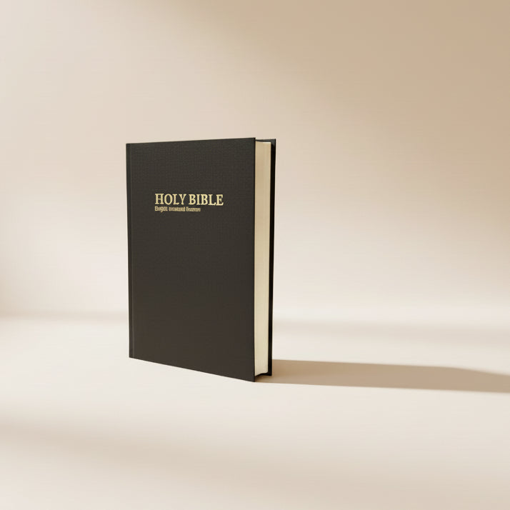 ENGLISH ESV complete Bible, large print, black hardcover, concordance, ribbon marker