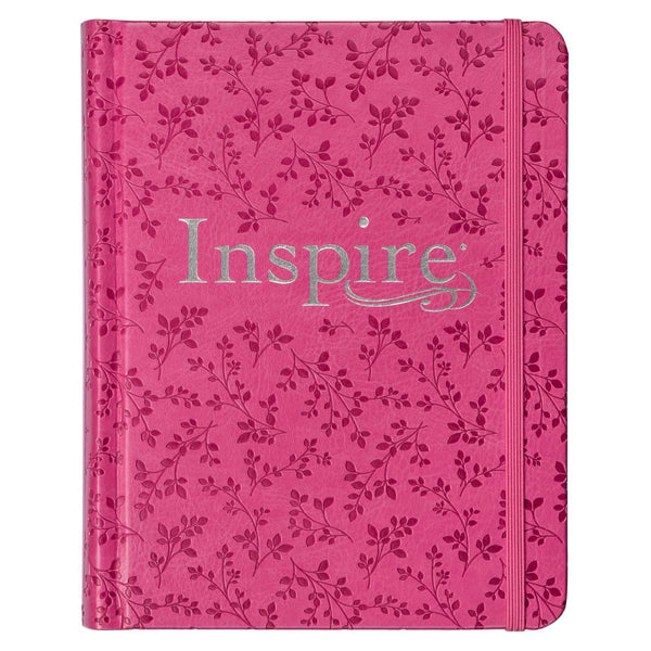 NLT Pink Peony Faux Leather Inspire Filament Bible