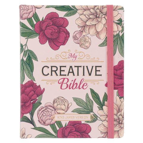 KJV Pink Floral Hardcover My Creative Bible