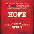May The God Of Hope Fill You Red Small Wooden Decor Blocks.