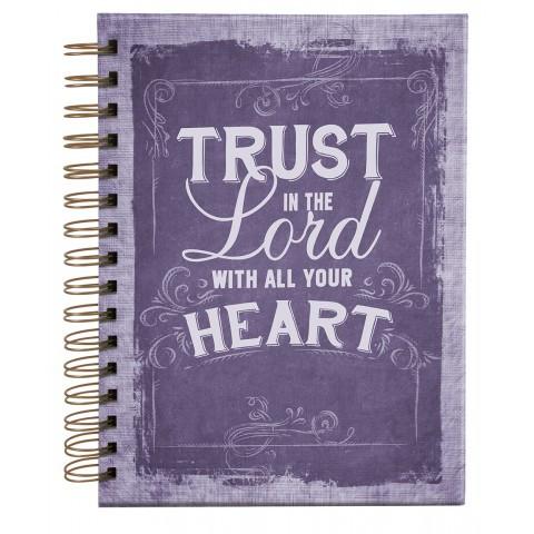 Trust In The Lord With All Your Heart (PROV 3:5) Hardcover Wirebound Journal