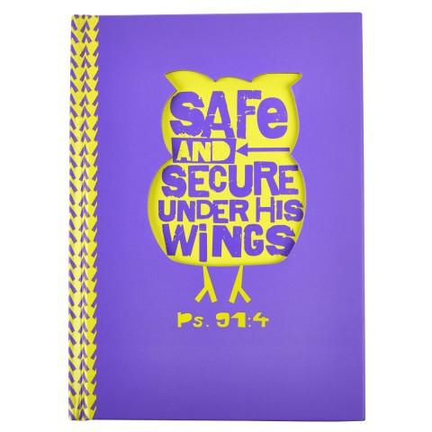 Safe And Secure Under His Wings Purple Journal