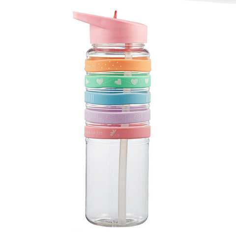 Plastic Waterbottle With Silicon Wriststraps